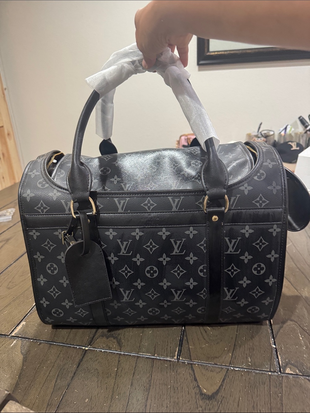 Pet carrier Black & Gray Monogram Bag